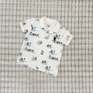 U.S. Polo Assn. Kids Polo Shirt with Sailboat Print